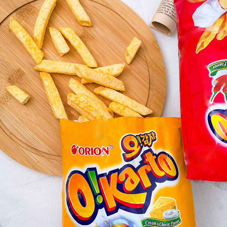 ขนมเกาหลี ขนมข้าวโพดอบกรอบ ขนมเต่า Orion kobuk chip 80g./120g. โอ้ การ์โต้ O!karto 50g. พร้อมส่ง - รูปที่ 2