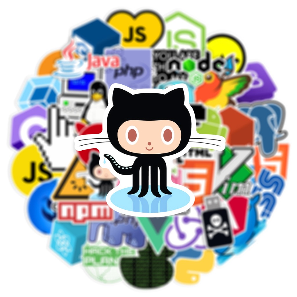 พร้อมส่ง camping Sticker IT Programmer internet C++ code สติกเกอร์ กันน้ำรูปแบบที่แตกต่างกัน 50ชิ้น