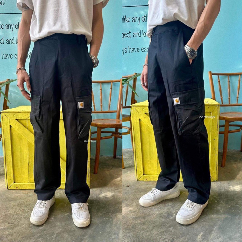 กางเกงคาร์โก้ 6 กระเป๋า กางเกงทรงระบอก งานรีเมคป้าย carhartt(มีปลายทาง)