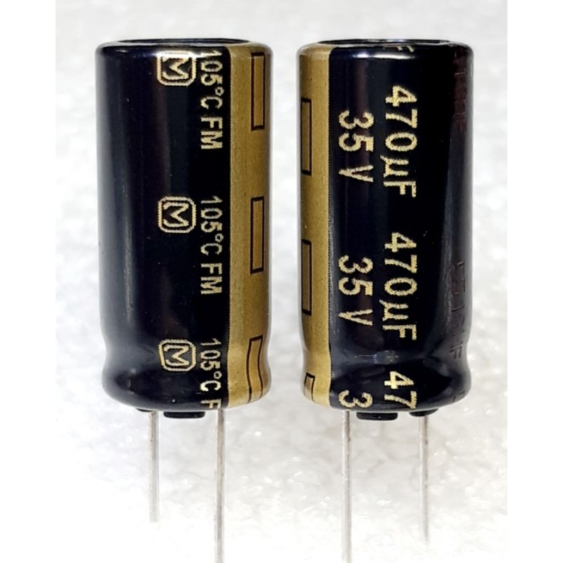 Panasonic FM 470uf 35v capacitor ตัวเก็บประจุ คาปาซิเตอร์