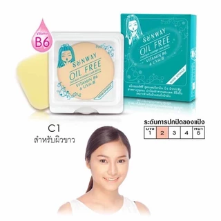 Sunway Oil Free Two-Way Powder Cake Refill ซันเวย์ ออยล์ฟรี ทูเวย์ พาวเดอร์ เค้ก รีฟิล แป้งพัฟ ควบคุมมัน