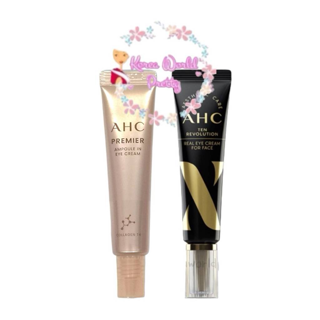 AHC Ampoule In Eye Cream 12ml สีทอง)/ AHC 10 Eye Cream For Face 12 ml(สีดำ) ครีมบำรุงรอบดวงตา ร่องลึก ลดริ้วรอย ยืดหยุ่น