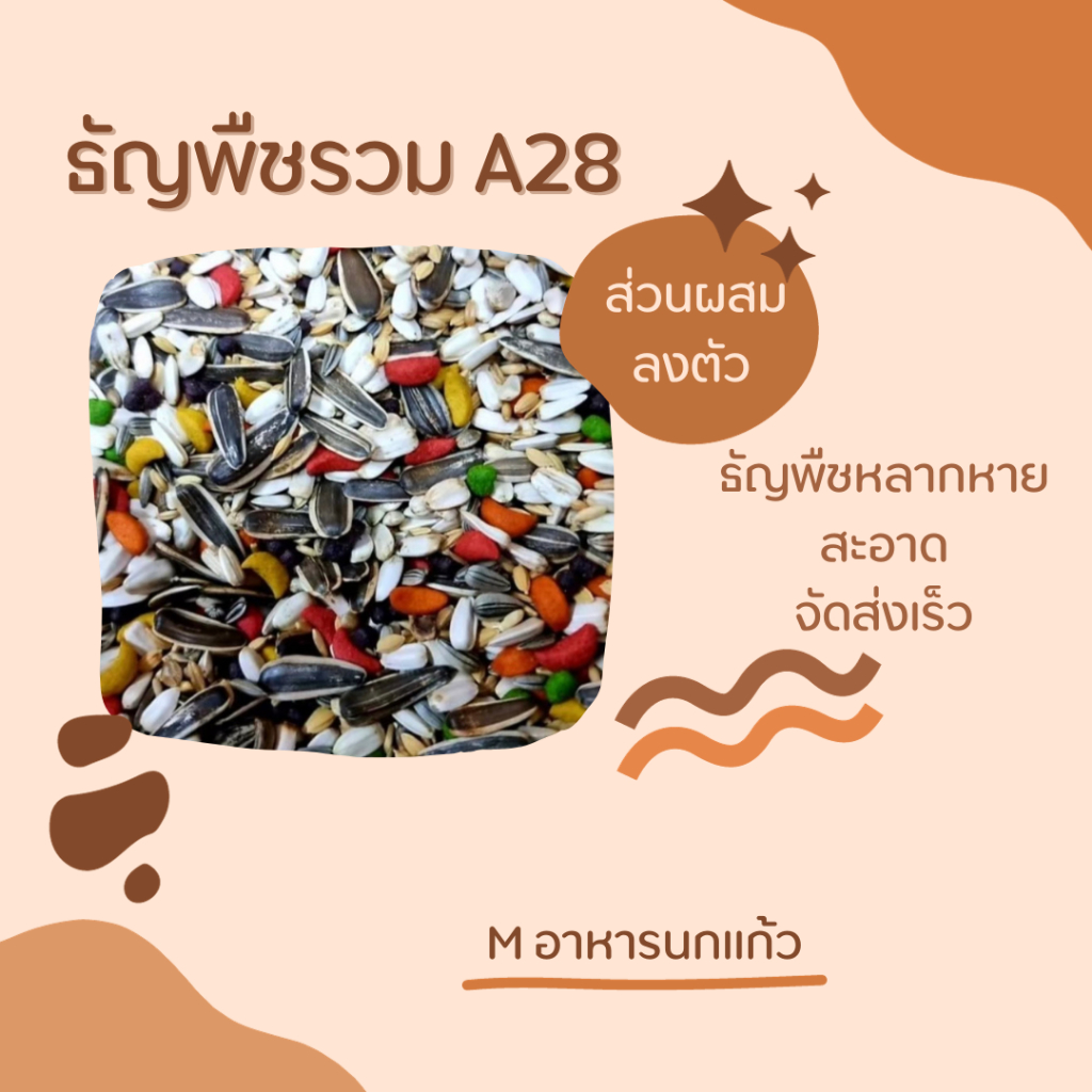 อาหารนกแก้ว A28 บรรจุ 1 กิโลกรัม