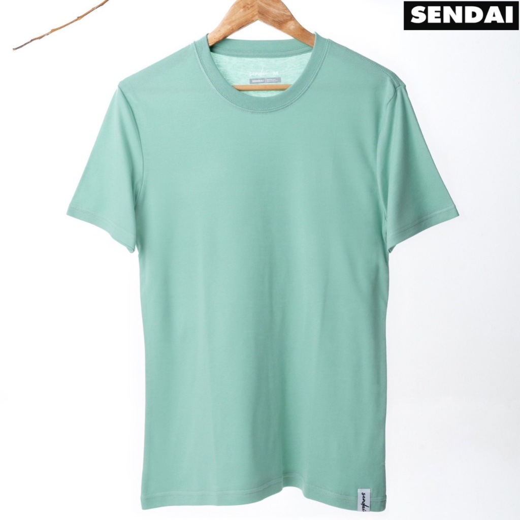 SENDAI เสื้อยืดคอกลม SUPER SOFT สีเขียวมิ้นท์