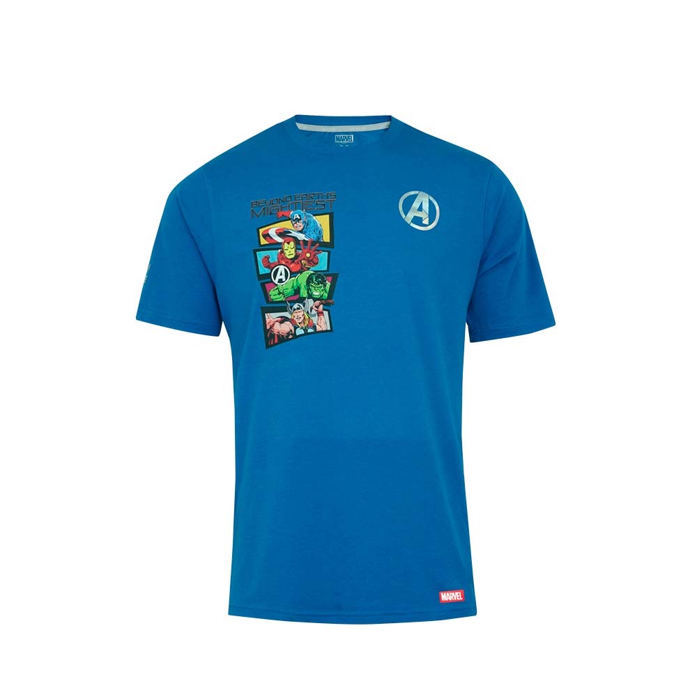 FBT x MARVEL TEAM AVENGERS เสื้อคอกลม ใส่ลำลอง เสื้อยืดแขนสั้นคอกลมแฟชั่น รหัส D2T179