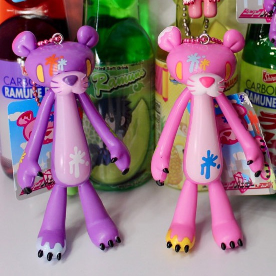Pink Panther Keychain - Pink Panther × Chut X Bendable Mascot - งานแท้ มือ1 ไม่แกะ