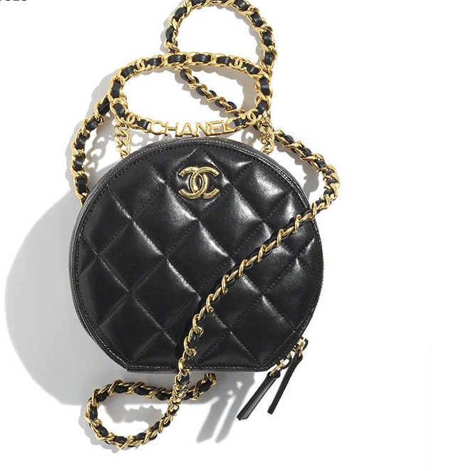 Chanel/รูปแบบใหม่/ทรงกลม/กระเป๋าสะพาย/กระเป๋าเค้กทรงกลม/ของแท้ 100%