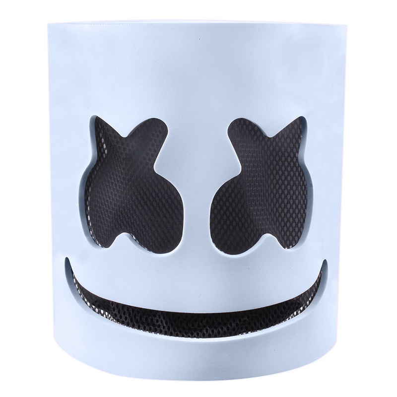 (พร้อมส่งจากไทย) หมวกดีเจ หน้ากากดีเจ Marshmellหน้ากาก ledLED luminous marshmallow DJ หน้ากากหนมmarshmello หมวกขนม