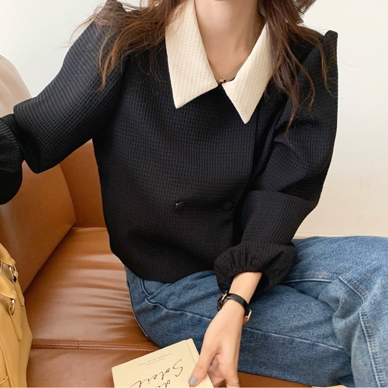 เสื้อครอปทรงblazer (baby crop)