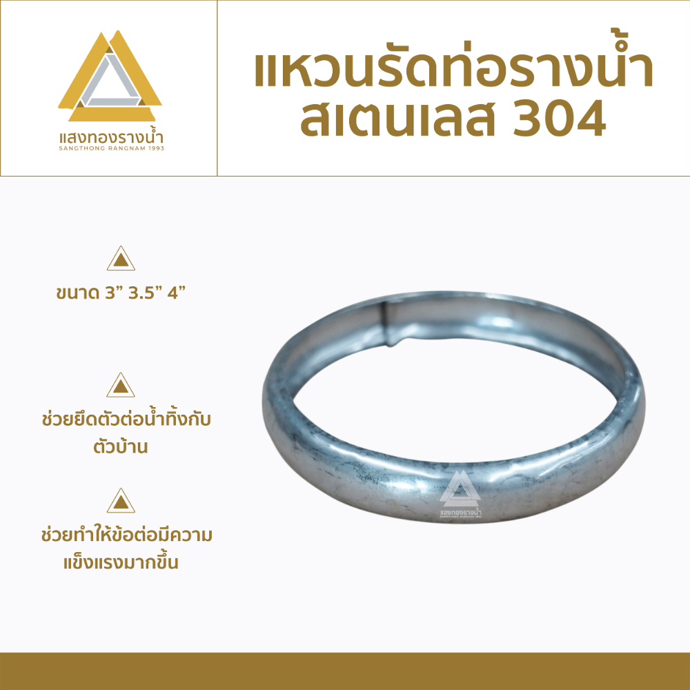 แหวนสเตนเลส304ต่อท่อรางน้ำ