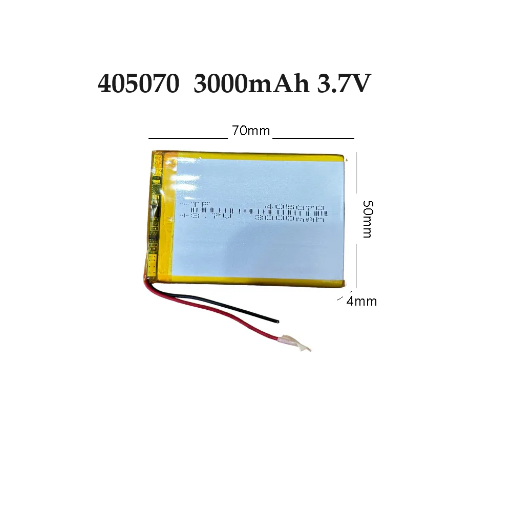 405070 3.7V 3000mAh Lithium Polymer Li-Po li ion Battery cells For Mp3 MP4 MP5 GPS PSP mobile blueto