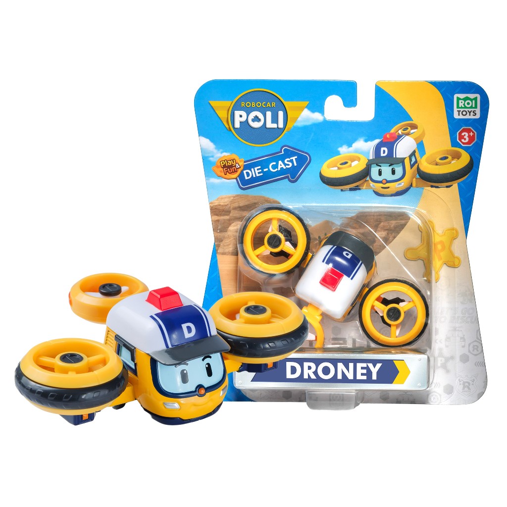 ROBOCAR POLI DRONEY DIE-CAST ของเล่นรถโมเดลเหล็กโรโบคาร์ โรโบคาร์โพลี โดรนนี่ รหัส ROR0612