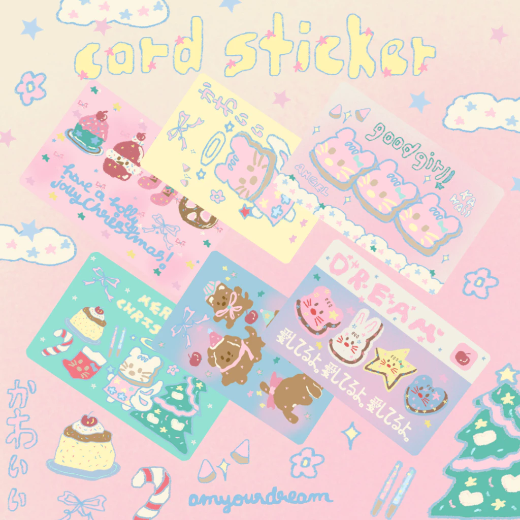 card sticker hologram 💌 สติกเกอร์ติดบัตร BTS MRT Keycard คอนโด เคลือบโฮโลแกรมวิ้งค์ กันน้ำ by amyourdream