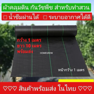 ผ้าคลุมดิน 10เมตร แบบไม่เจาะรู และ แบบเจาะรู อย่างดี ใช้งานยาวนาน เหนียว ทนทาน ผ้าคลุมหญ้า ฆ่าหญ้า ฆ่าวัชพืช กำจัดหญ้า