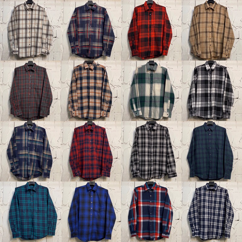 เสื้อเชิ้ตลายสก็อตแขนยาว ไซส์ m l xl 2xl 3xl 4xl ผ้าcotton brushขน %คุณภาพดี ผ้านิ่มใส่สบายไม่ร้อน ใส่ได้ทั้งชายและหญิง