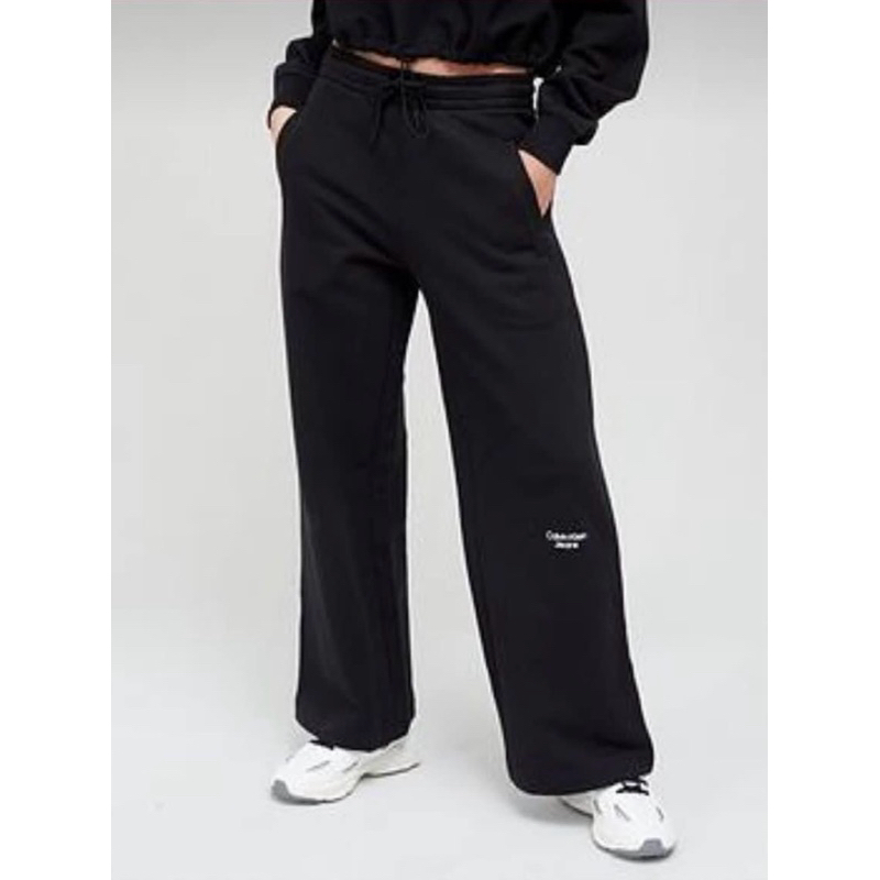 (New/แท้💯) กางเกง Ck ผ้าคอตตอน ยืดเอวรูด มีกระเป๋ากางเกง สีดำ