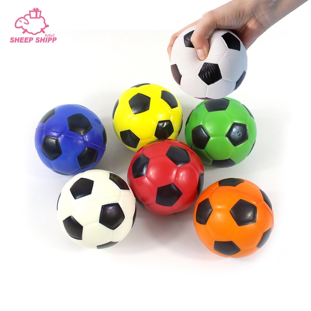 ลูกบอลบีบฟุตบอล เส้นผ่านศูนย์กลาง 7.5 cm ยางบีบบริหารมือ คลายเครียด กายภาพบำบัด ลูกบอลทำกิจกรรม สกุชชี่ Football Squishy