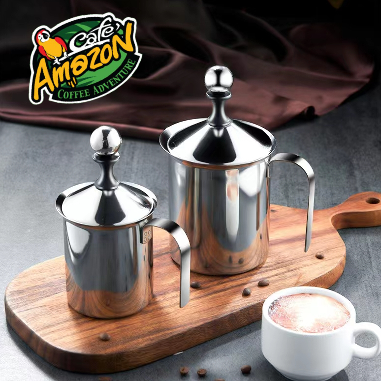 [St.Coco Cafe]ถ้วยปั๊มฟองนม สแตนเลส 400ml/800ml ที่ตีฟองนม ที่ปั๊มฟองนม Milk Frother