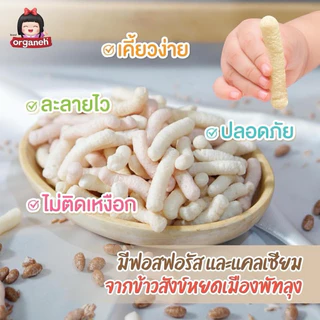 Organeh mini cracker มินิแครกเกอร์ ขนมเด็ก 6 เดือน+ ทำจากข้าวสังข์หยด มีฮาลาล
