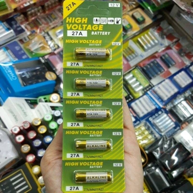 ถ่านรีโมท 27A High Voltage 12V แพค5ก้อน ของใหม่ ของแท้