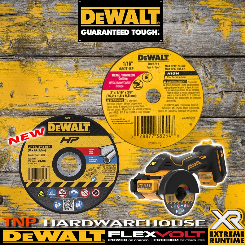 DEWALT DW8711 DW8711P3 ใบตัดเหล็ก-สแตนเลส3" สำหรับ DCS438