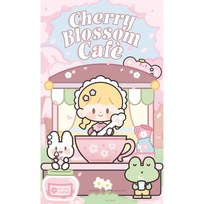 พร้อมส่ง Zzoton Cherry Blossom Cafe แบบเช็คการ์ด