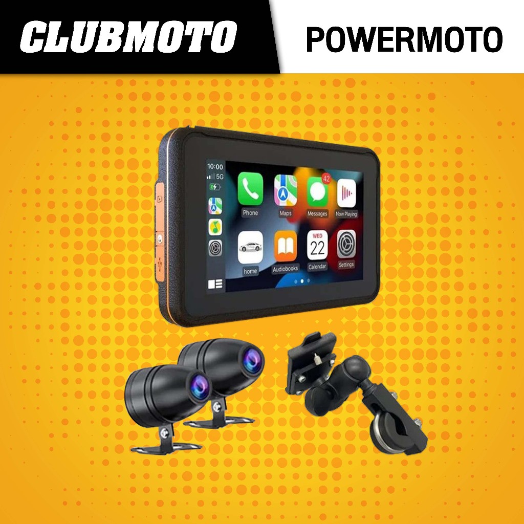 กล้อง GPS CARPLAY Motorcycle Multimedia easy drive easy go GPS Navigator 4.3" Touch Screen กล้องติดร