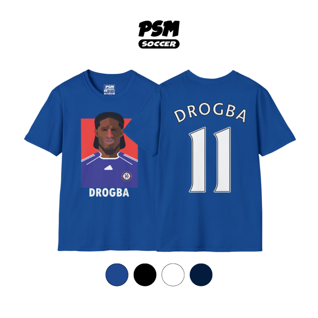 PSM เสื้อยืดลายนักฟุตบอล Didier Drogba