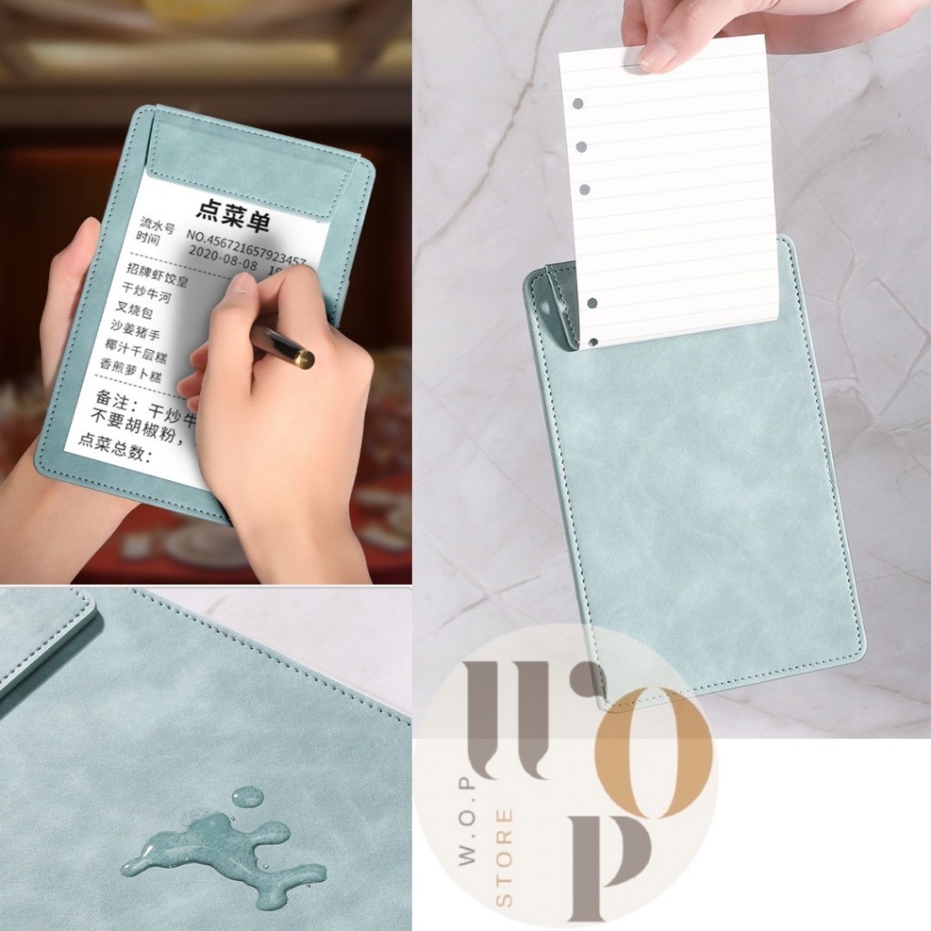 WOP Store  แฟ้มทอนเงินหนังเทียม สมุดเดินบิล สมุดทอนเงิน แฟ้มเดินบิล แฟ้มเซ็นต์บัตรเครดิต ขนาด A6, B6 - รูปที่ 6