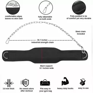เข็มขัดถ่วงน้ำหนัก Dipping belt อุปกรณ์ออกกำลังกาย เข็มขัดถ่วงออกกำลังกาย เสื้อถ่วงน้ำหนัก เข็มขัดฟิตเนส ถ่วงน้ำหนักขา