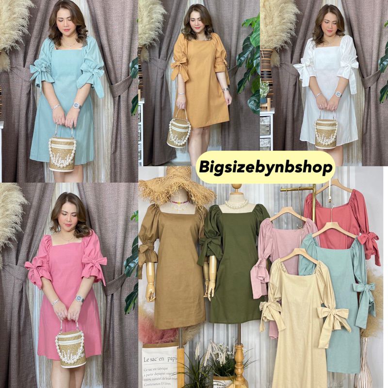สินค้าเข้าเพิ่ม เดรสสาวอวบสไตล์เกาหลี เดรสมินิมอลสาวอวบ