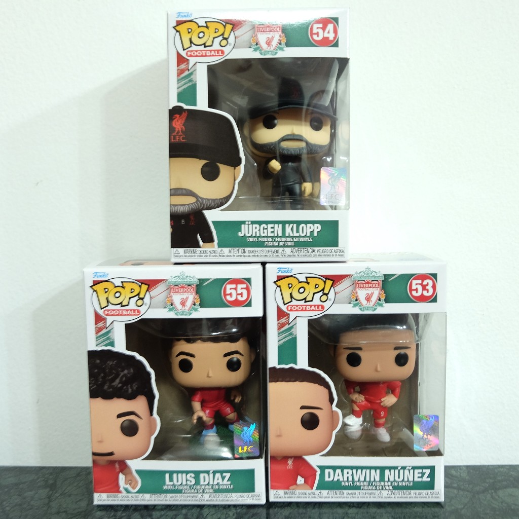 [You'll Never Walk Alone] Funko Liverpool - Jurgen Klopp, Darwin Nunez, Luis Diaz ของแท้กล่องสวย พลาสติกมีรอยเล็กน้อย