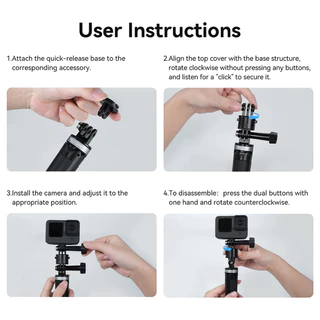 Telesin Magnetic Quick Release Adapter Set ชุดอะแดปเตอร์แม่เหล็ก