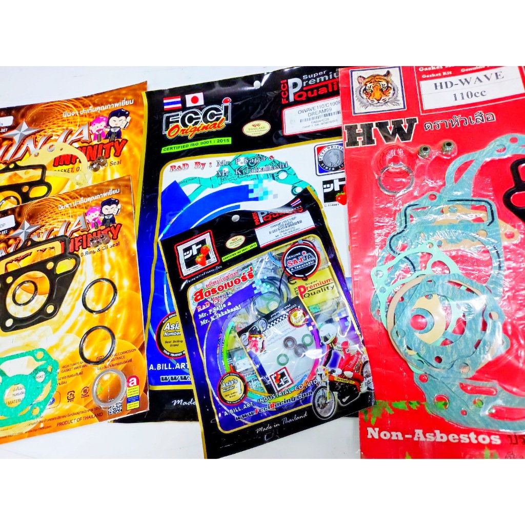 ปะเก็นชุด WAVE100E WAVE100S WAVE100Z WAVE100เก่า (Complete set) เวฟ100/110 เก่า(คาบู) C100P Dream99