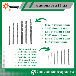 Makita ชุดดอกสว่าน 13 ตัว ชุดดอกสว่านสแตนเลสเจาะเหล็ก รุ่น D-104587 ของใหม่แกะกล่อง