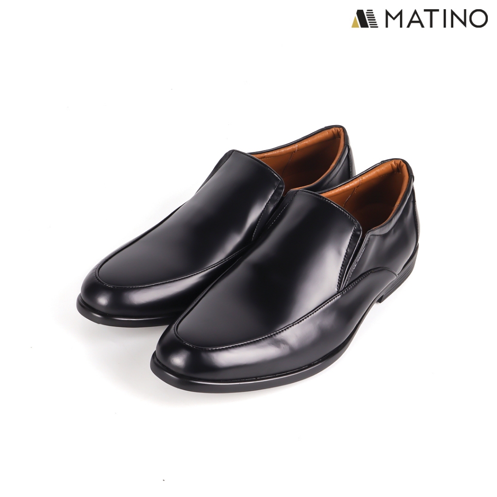 MATINO SHOES รองเท้าชายคัทชูหนังแท้ รุ่น MC/B 82080 - BLACK/BROWN