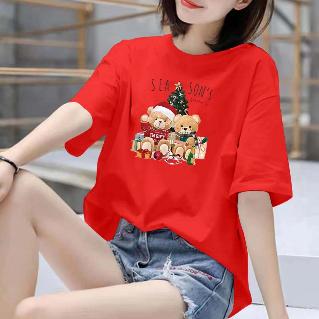 BK-712-SHORT เสื้อยืดแขนสั้นพร้อมส่ง 10สี ลายการ์ตูน ขายดีตามเทรนต์ ลายน่ารัก สีสันสดใส่น่ารัก ใส่ได้ทั้งหญิงและชาย