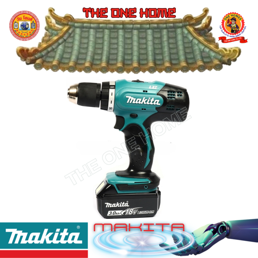MAKITA รุ่น DDF453SF1J สว่านไขควงไร้สาย 18 โวลต์ รวมแบตเตอรี่และแท่นชาร์จ ขนาด 1/2 นิ้ว