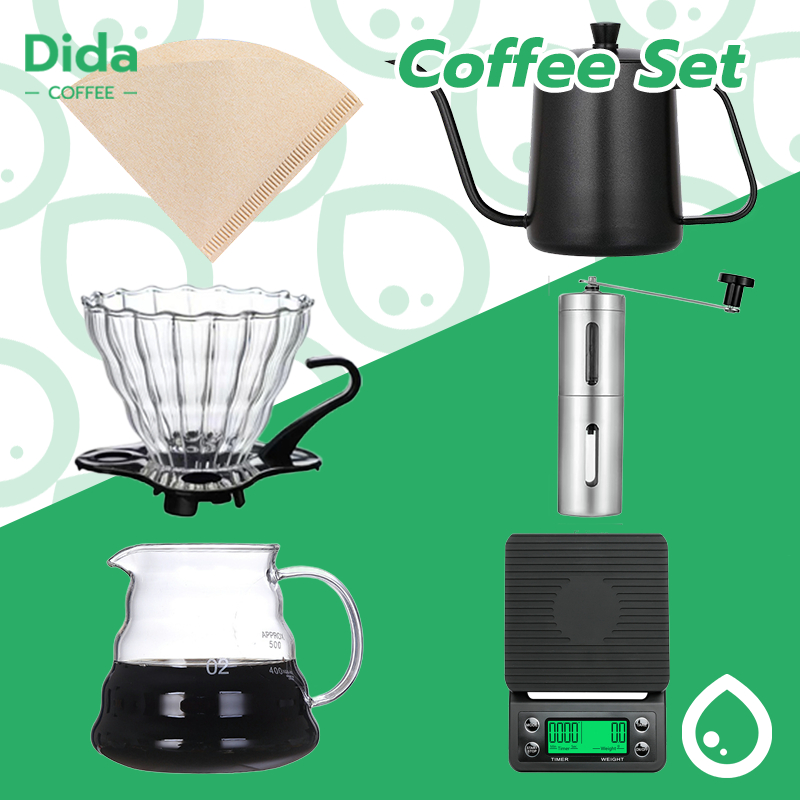 Dida💧ชุดดริปกาแฟ มือใหม่ พกพา อุปกรณ์ดริปกาแฟ Coffee Drip Set UJTI
