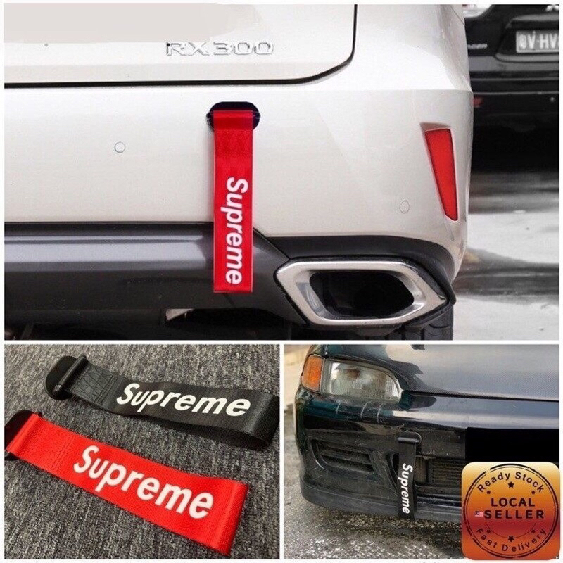 ✅ ขายดี Supreme สายรัดพ่วงรถแข่ง สำหรับตกแต่ง Vespa รถยนต์ และมอเตอร์ไซค์