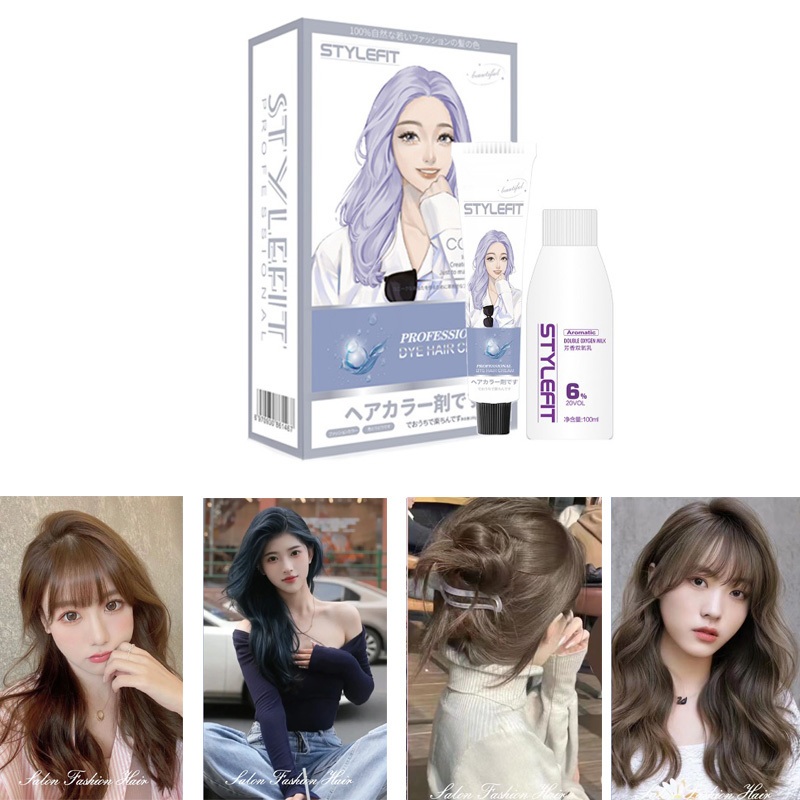STYLE FIT ยาย้อมผม ออแกนิก ผม สีย้อมผม ยาย้อมผมสีดํา สีย้อมผมออแกนิค ยาย้อมผมออแกนิค สีย้อมผมธรรมชาติ จัดส่งจากกรุงเทพ