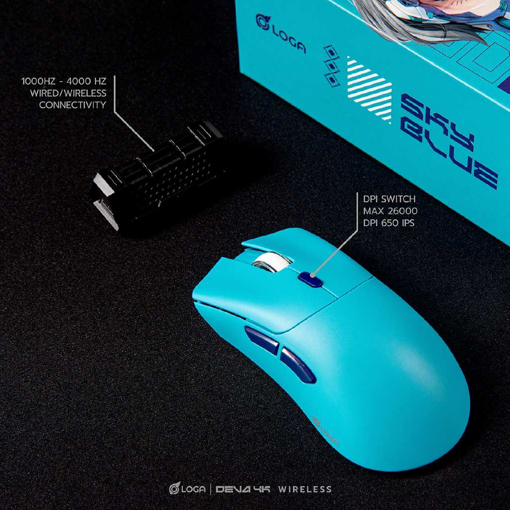 Loga Deva 4k : Wireless Gaming Mouse เมาส์เกมมิ่งไร้สาย (รับประกันสินค้า 2 ปี)