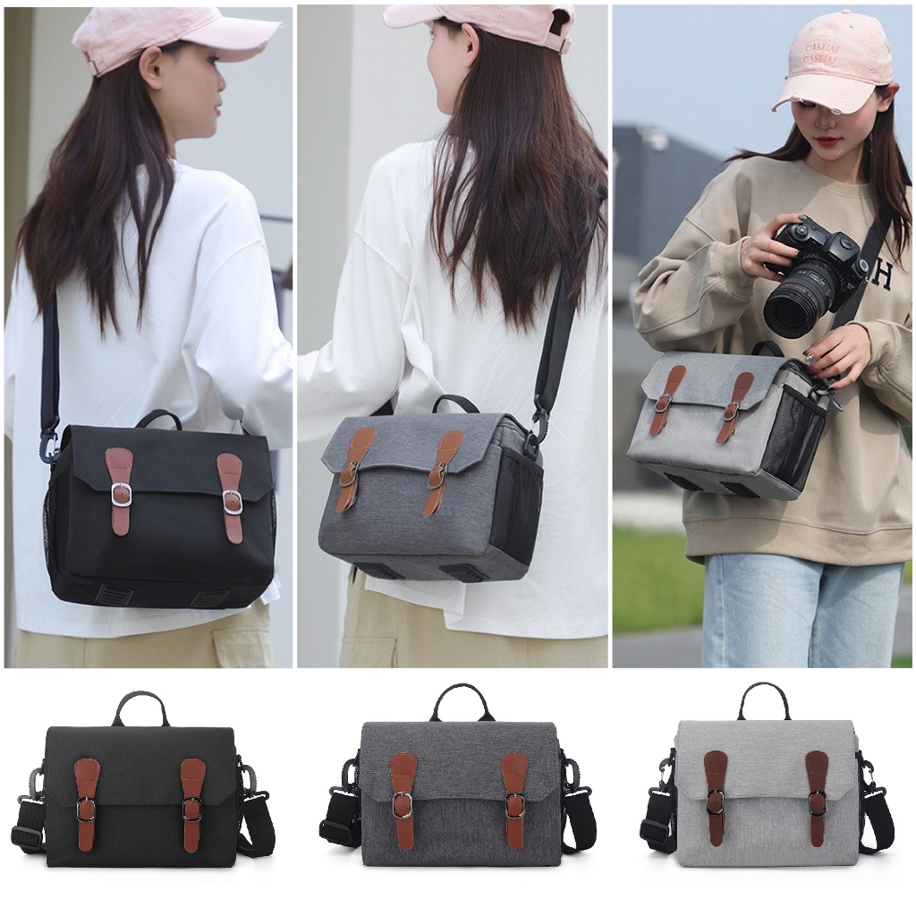 พร้อมส่ง กระเป๋ากล้อง สะพายไหล่ Camera Bag Dslr/Mirrorless กล้องดิจิตอล มิลเลอร์เลส Canon Nikon Sony