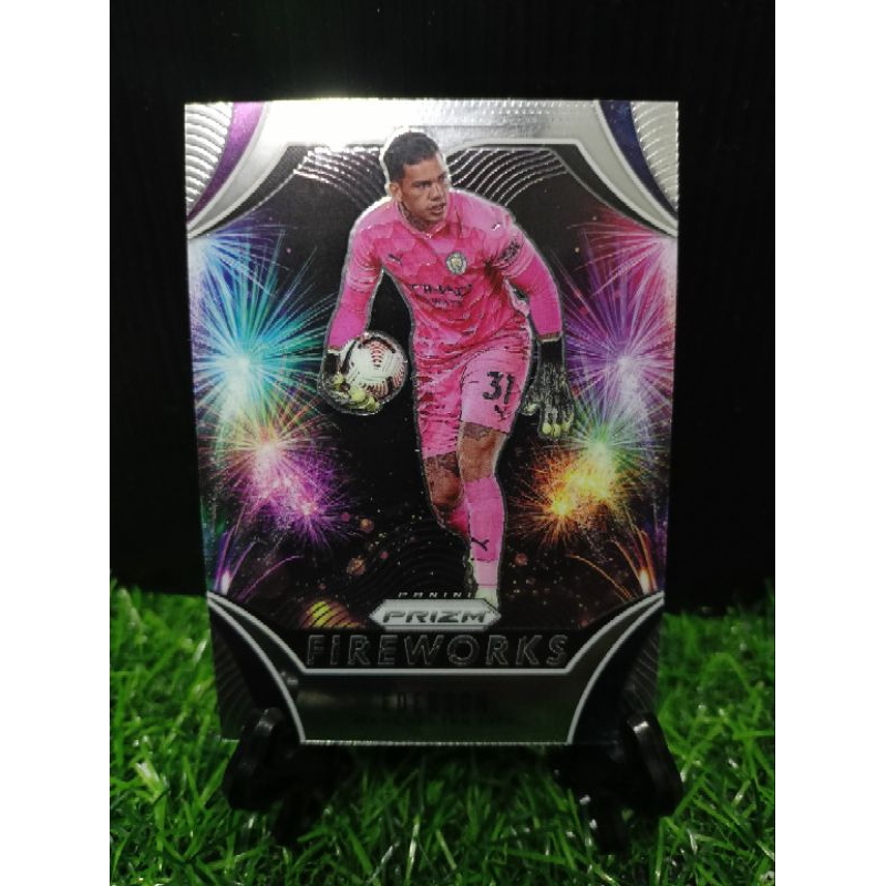 2020-21 Panini Prizm Fireworks #24 Ederson Manchester City

