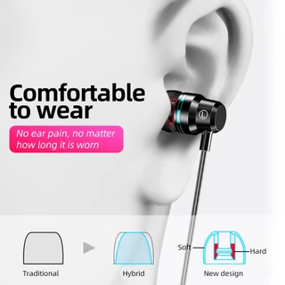 หูฟังเล่นเกม แบบใช้สาย Wired Earphone ขนาด 3.5 มม. พร้อมไมโครโฟน สําหรับโทรศัพท์ หูฟังเพลง หูฟังกีฬา