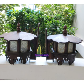 โคมไฟไม้สัก โคมไฟติดผนัง โคมดอกเห็ดติดผนัง โคมดอกเห็ดแบบแขวน พร้อมจัดส่ง