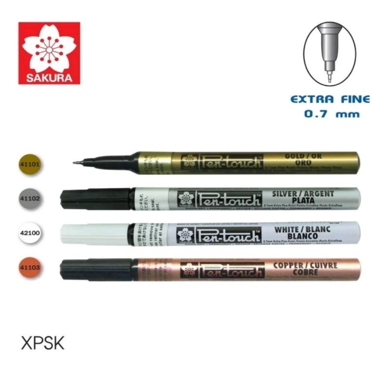 SAKURA ปากกาเพ้นท์ หัวเข็ม Extra Fine ขนาด 0.7มม. XPSK