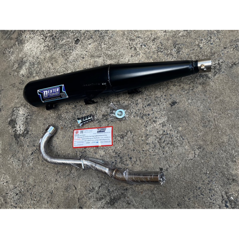 ท่อเดิมผ่า W125i  LED ปี2023-2026 ท่อเวฟ (ผ่าหมก) มีจุกลดเสียง ท่อเวฟผ่าหมก