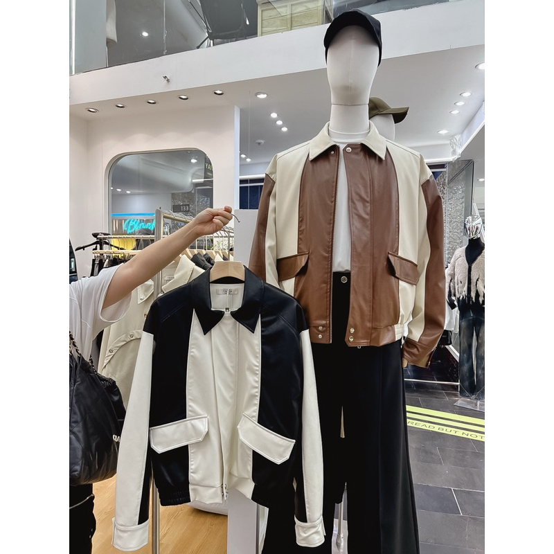 PAPA.XQ BARRON LEATHER JACKET 🧥 (NEW⚡️COLLECTION ❄️🗺️)