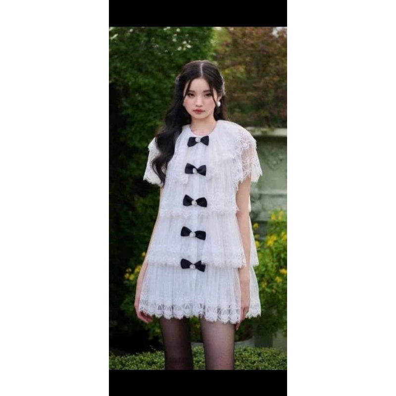 เครสสั้นลูกไม้ งานป้ายNT princess ใส่สบาย